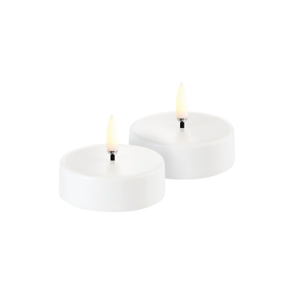 LED rechargeable maxi tealight 2 stk., white, Uyuni Lighting