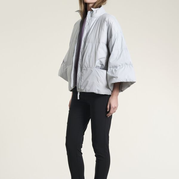 Feather down jakke med krave, tender blue, BITTE KAI RAND