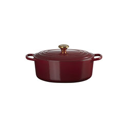 Signature st&oslash;bejern oval gryde &Oslash; 31 cm, garnet, Le Creuset