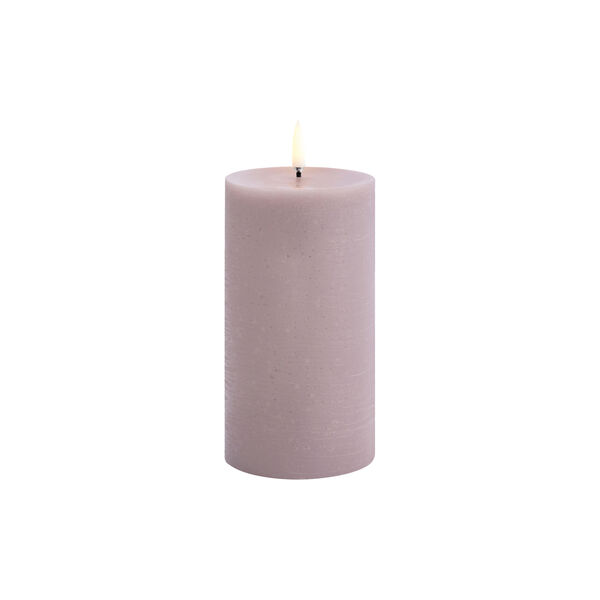 LED Pillar Candle 15 cm, light lavender, Uyuni Lighting