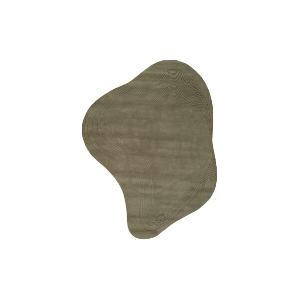 Fluid Arc gulvt&aelig;ppe,  olive, Linie Design