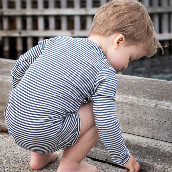 Baby Body Stripe, navy/offwhite, Serendipity