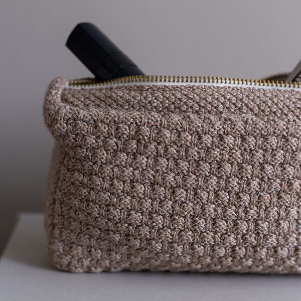 Strikket Clutch Petra, tiger melange, By LOHN