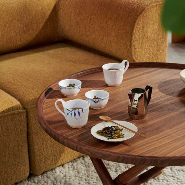 Hvid Riflet højhankskop 24 cl, Royal Copenhagen