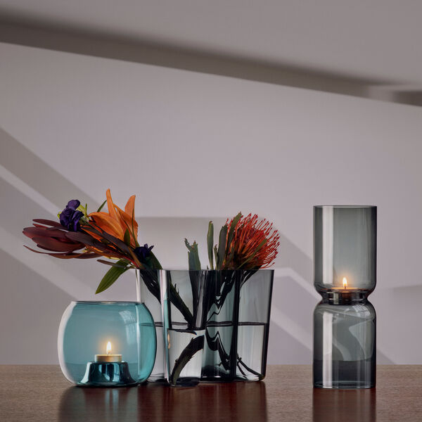 Alvar Aalto vase 16 cm, dark grey, Iittala