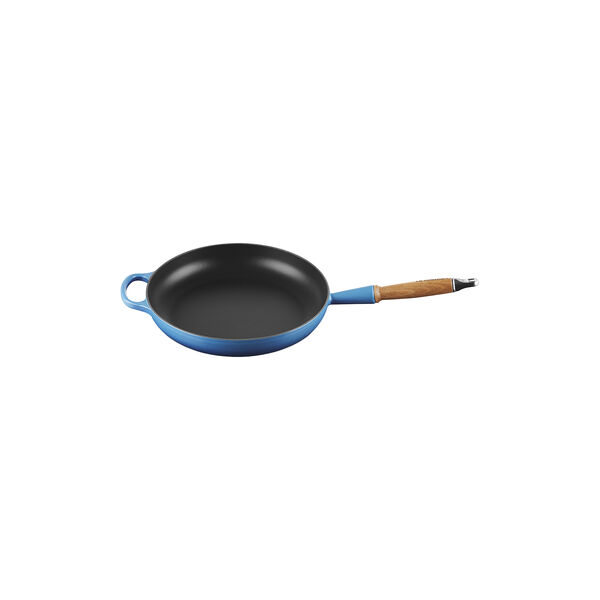 Signature st&oslash;bejern stegepande med tr&aelig;h&aring;ndtag &Oslash; 28 cm, azure, Le Creuset