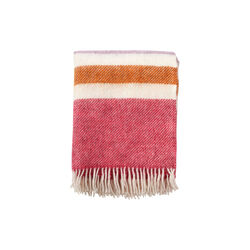 Gotland stripe plaid, cerise, Klippan Yllefabrik