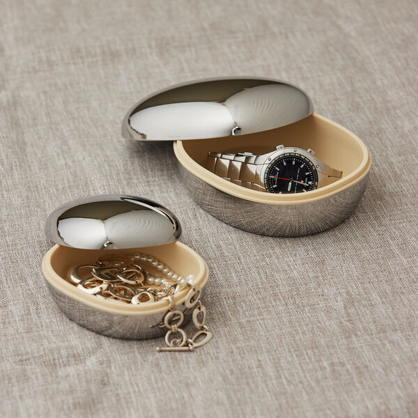 Superellipse Smykkeskrin Lille, blankt stål, Piet Hein