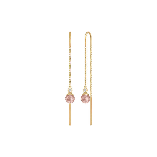 Berry Chain Earring, gold/turmalin rose Berry Chain Earring, gold/turmalin rose, Julie Sandlau