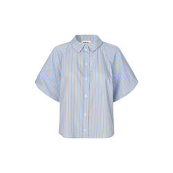Augustamd shirt, blue brown stripe, Modstr&ouml;m