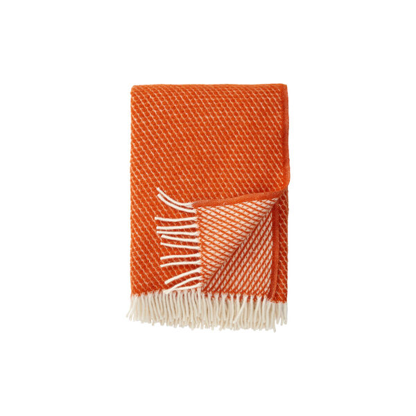 Velvet uld plaid, rust, Klippan Yllefabrik