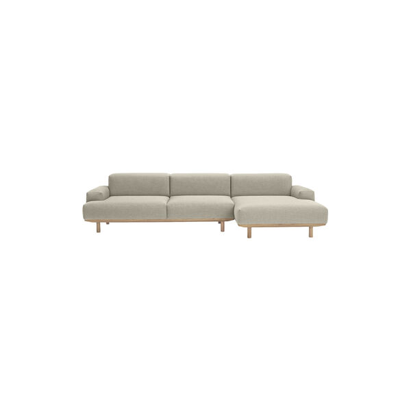 Reason 2-pers. sofa med chaiselong, Re-Wool 218, Bruunmunch Furniture