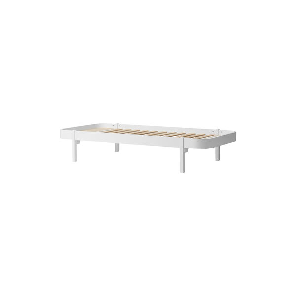 Wood lounger seng 90 cm, hvid, Oliver Furniture