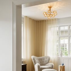 Apiales 9 Ceiling Lamp, brushed brass/optic gold Apiales 9 Ceiling Lamp, brushed brass/optic gold, Nuura