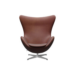 &AElig;gget&trade; 3316 loungestol, Grace chestnut/satin brushed aluminium, Fritz Hansen