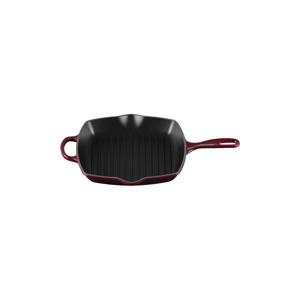 Signature st&oslash;bejern kvadratisk grillpande 26 cm, garnet, Le Creuset