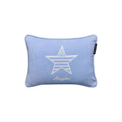Icons Kids Organic Cotton Velvet Pillow, blue, Lexington
