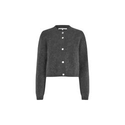 Andrea Knit Rib LS Cardigan, volcanic ash, Second Female