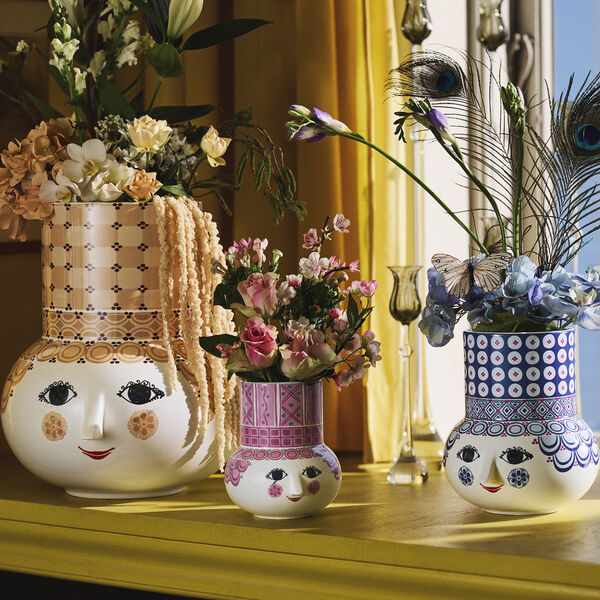 Olga Vase, blå, Bjørn Wiinblad