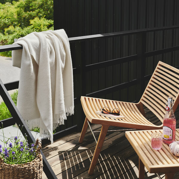 Sams&oslash; plaid, 00100 white, Silkeborg Uldspinderi