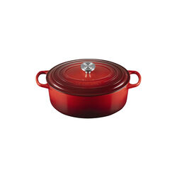 Signature st&oslash;bejern oval gryde | 31 cm | Cerise, Le Creuset