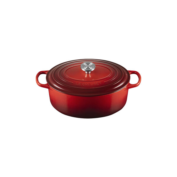 Signature st&oslash;bejern oval gryde | 31 cm | Cerise, Le Creuset