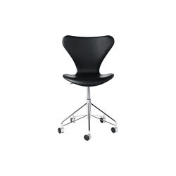 Serie 7™ 3117 fuldpolstret drejestol, Soft sort Serie 7™ 3117 fuldpolstret drejestol, Soft sort, Fritz Hansen