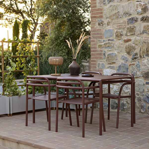 Bliss stol med arml&aelig;n, desert red, Cane-line