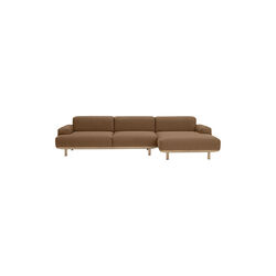 Reason 2-pers. sofa med chaiselong, Re-Wool 568, Bruunmunch Furniture