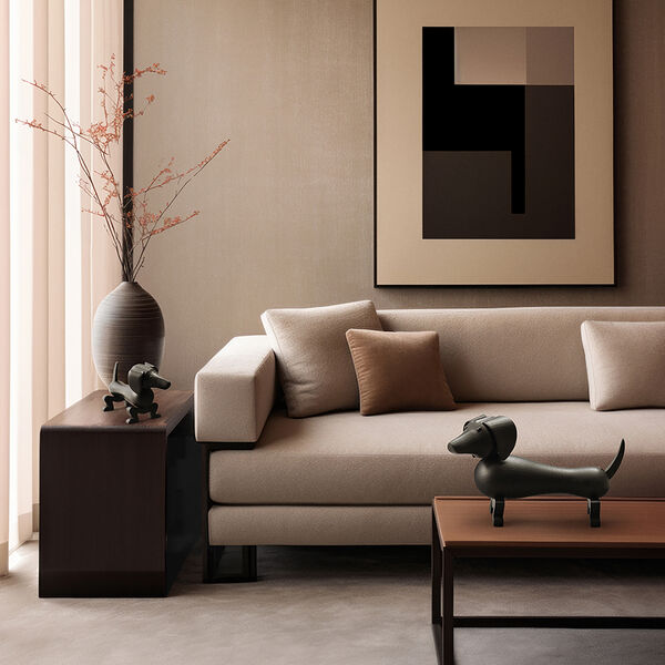 Gravhund mellem, m&oslash;rk bejdset eg, Kay Bojesen Denmark