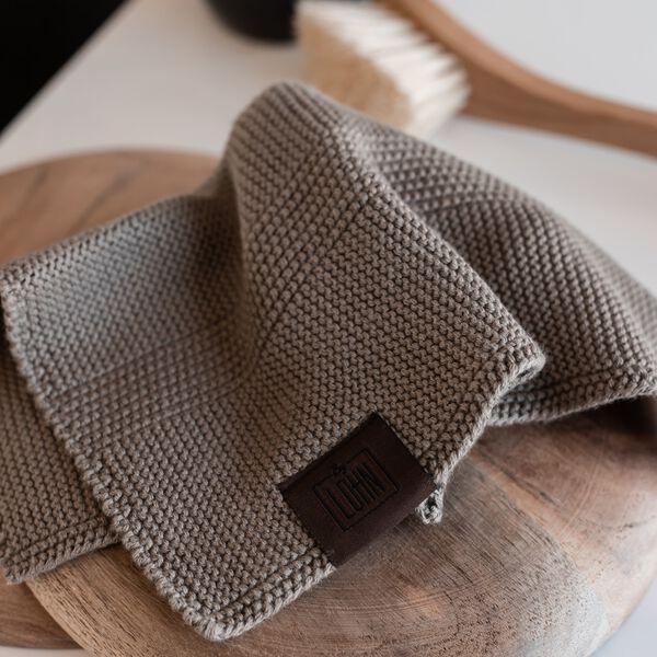 Strikket Klud, ginger snap, By LOHN