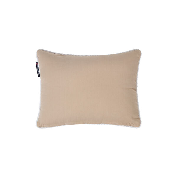 Logo Organic Cotton Pillow, beige/white, Lexington