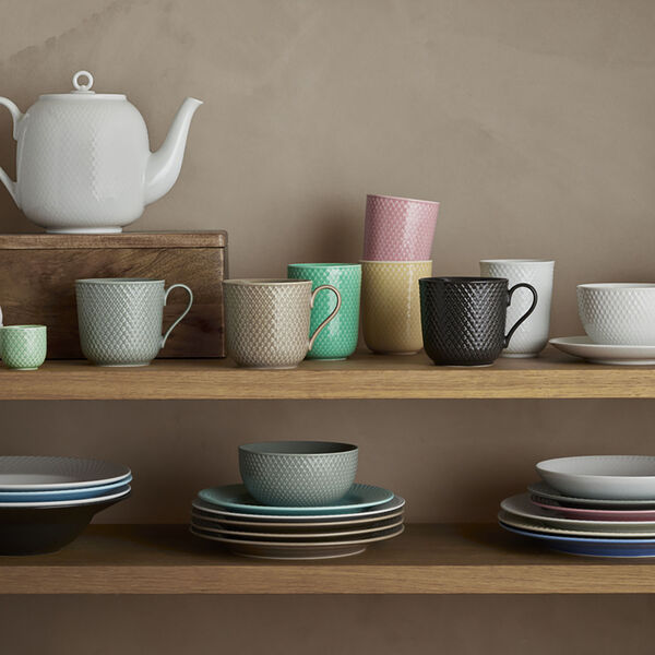 Rhombe Earth Krus med hank, clay, Lyngby Porcelæn