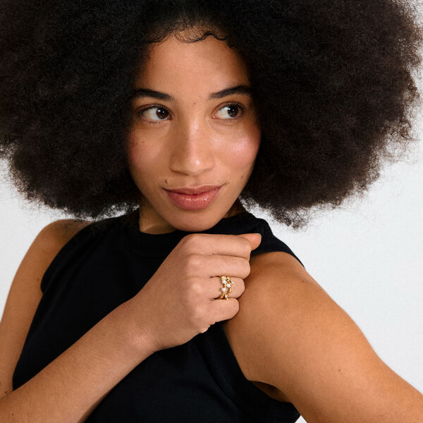 HADLEY ringe 2-i-ét sæt, guldbelagt HADLEY ringe 2-i-ét sæt, guldbelagt, Pilgrim