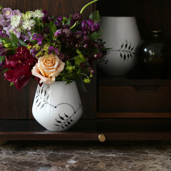 Sort Mega Riflet vase 15 cm, Royal Copenhagen