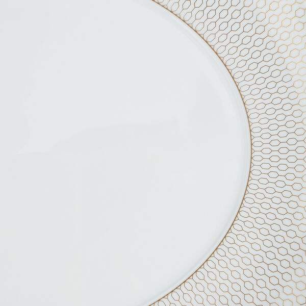 Gio Gold Oval Platter &Oslash; 33,2 cm, Gold/white, Wedgwood