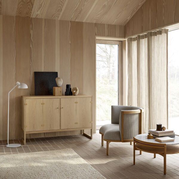 BM0057 sk&aelig;nk, hvidolieret eg, Carl Hansen & S&oslash;n