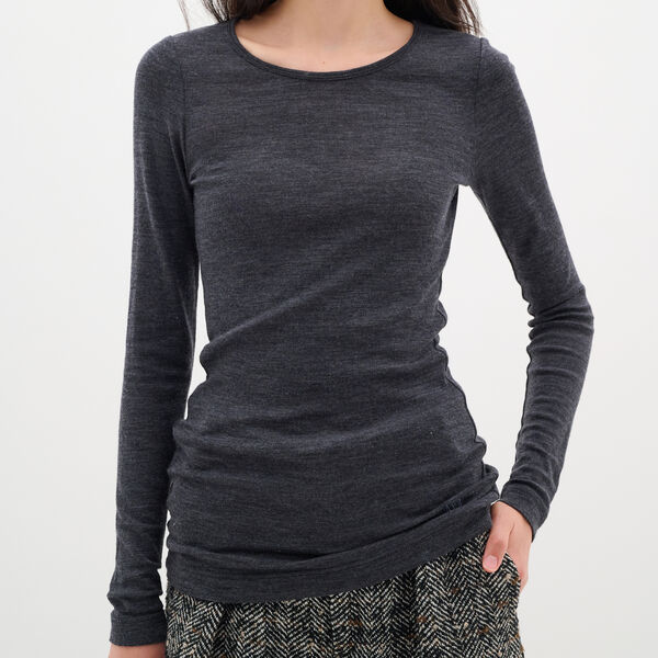 FangIW T-Shirt LS, granite melange, InWear