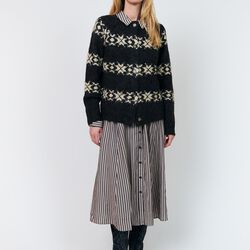 PadovaLL Cardigan Knit LS, dark mokka, Lollys Laundry