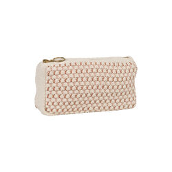 Strikket Clutch Multi, beige-rose-brown, By LOHN