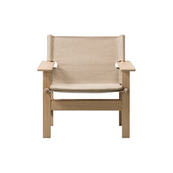 The Canvas Chair loungestol med hynde, s&aelig;bebehandlet eg/kanvas, Fredericia Furniture