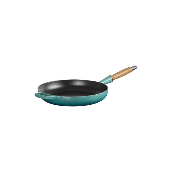 Signature st&oslash;bejern stegepande med tr&aelig;h&aring;ndtag &Oslash; 28 cm, bleu riviera, Le Creuset