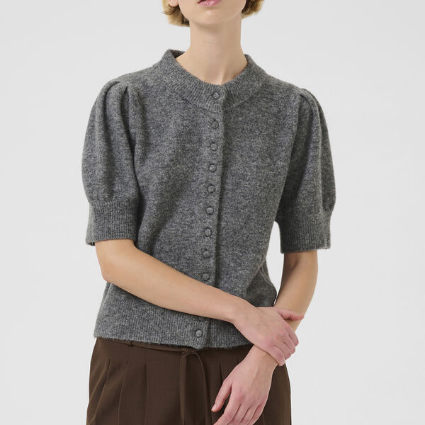 KBBrona Noabelle Cardigan, medium grey melange KBBrona Noabelle Cardigan, medium grey melange, Karen by Simonsen
