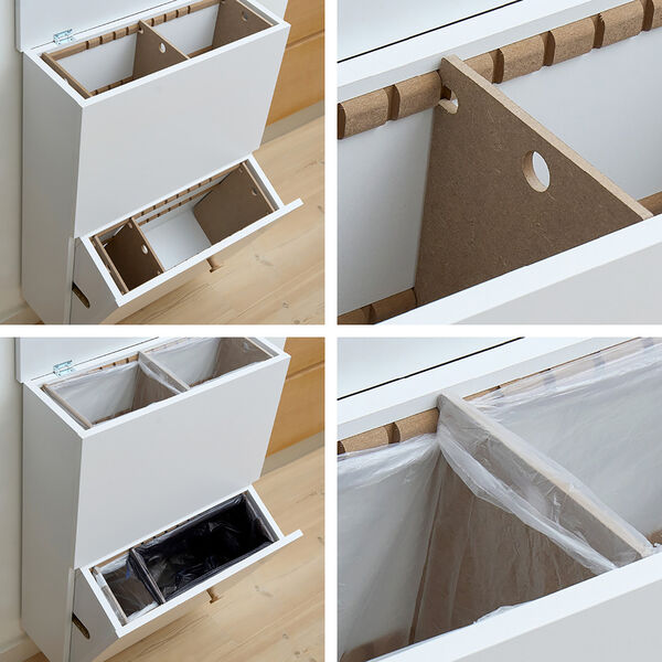 SORTED Standard Tall affaldssortering, carbon grey, DesignLife