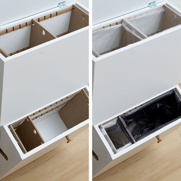 SORTED Premium Tall affaldssortering, white/RAL 9010 SORTED Premium Tall affaldssortering, white/RAL 9010, DesignLife