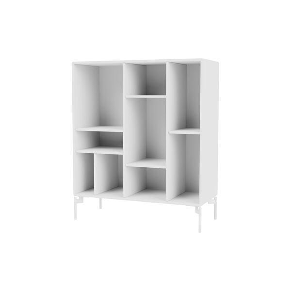 Montana 1613 reol med hjul, 101 new white/black, Montana Furniture