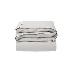 Icons Pin Point Gray Cotton Duvet Cover, gray, Lexington