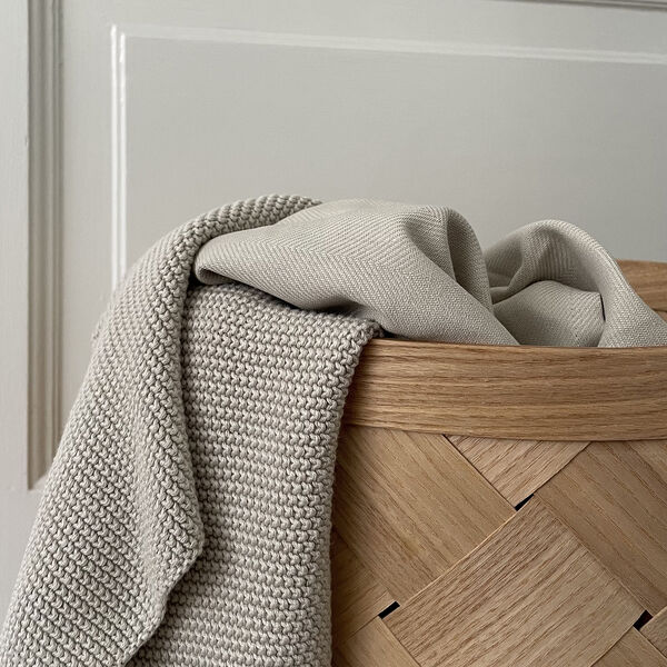 Strikket Køkkenhåndklæde, light stone Strikket Køkkenhåndklæde, light stone, Humdakin