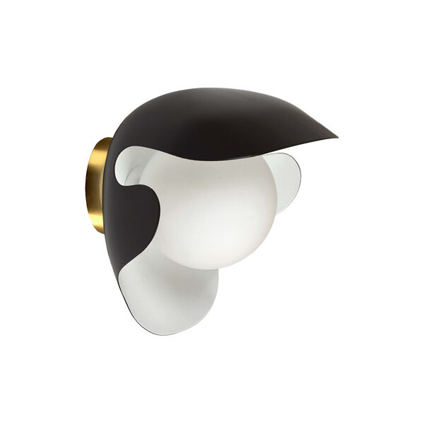 PS38 væglampe, black/brass, ATBO