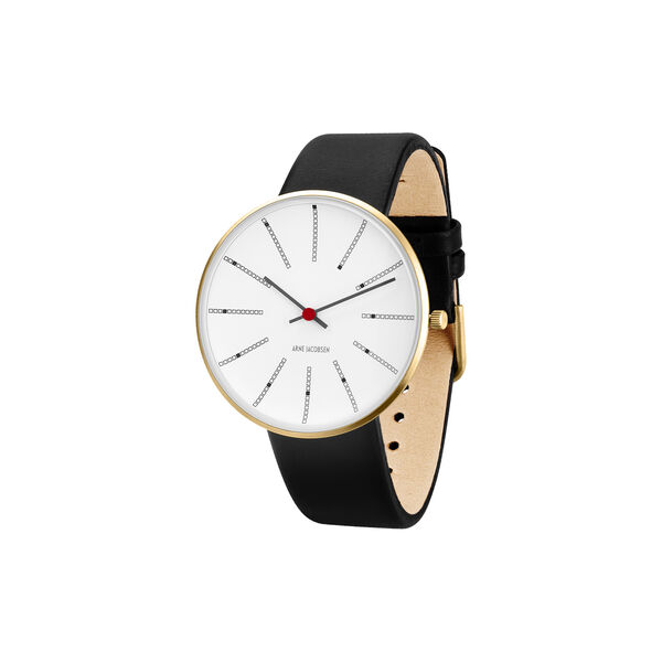 Bankers armbåndsur, white/gold/black, Arne Jacobsen Watches